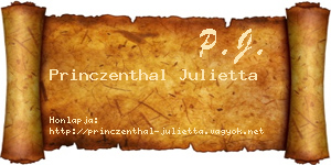 Princzenthal Julietta névjegykártya